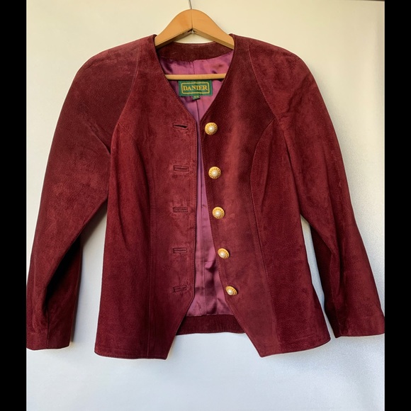 COPY - XS, Danier, vintage maroon leather jacket - Picture 2 of 15